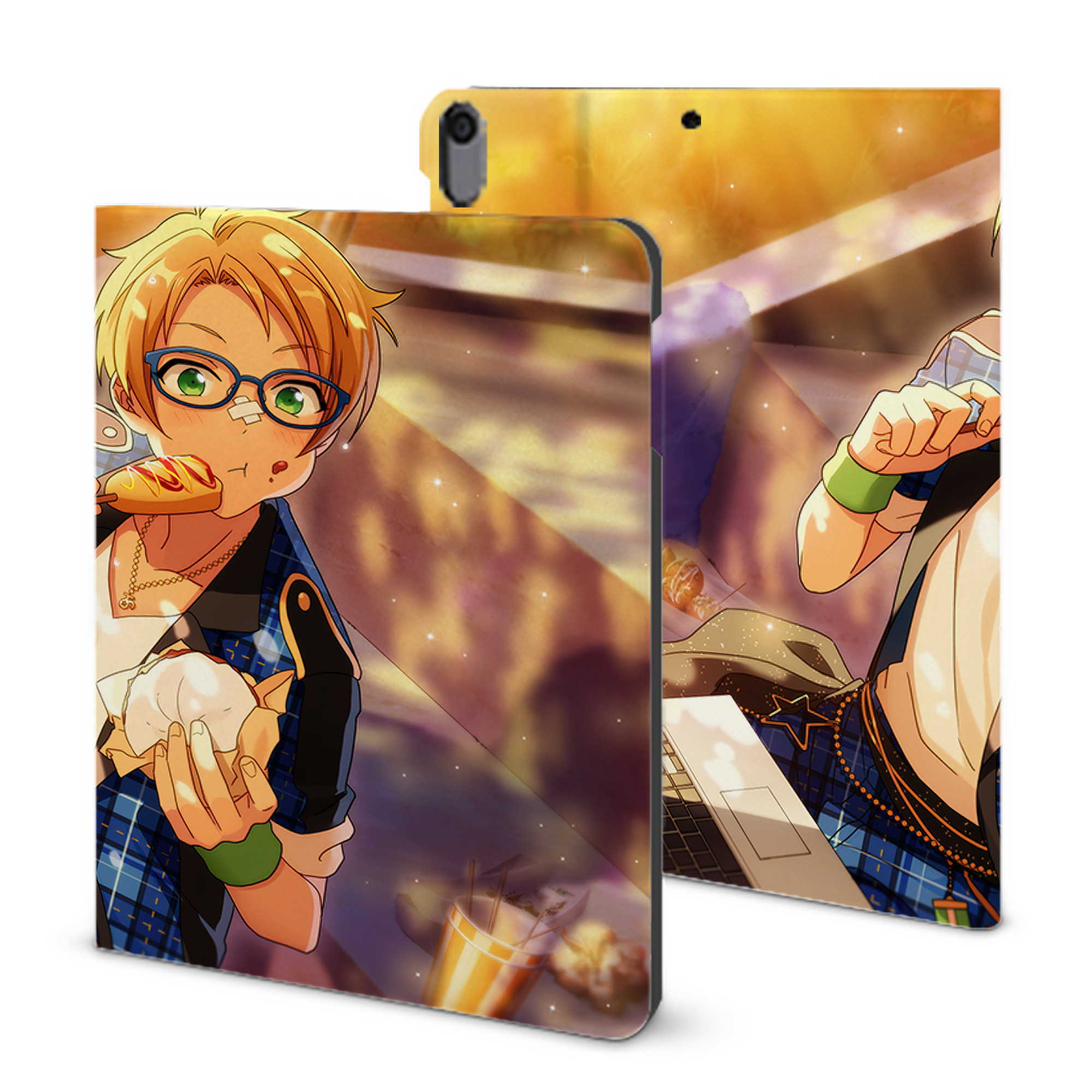 （画像用） あんさんぶるスターズ! Ensemble Stars IPad ケース ブック型 PUレザー TPU 耐衝撃 軽量 薄型 ペン収納なし 全面保護 IPad 各モデル対応